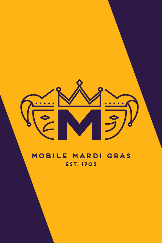Official Mobile Mardi Gras Flag – Double-Sided Outdoor Flag
