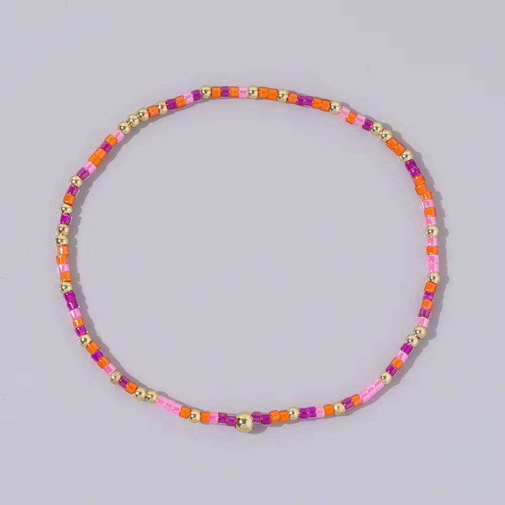 Bohemian Glass Beaded Bracelet