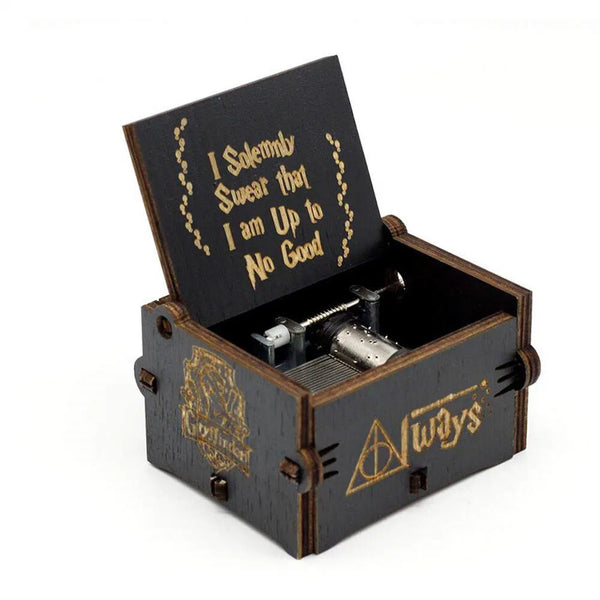 Hand-Cranked Wooden Music Box