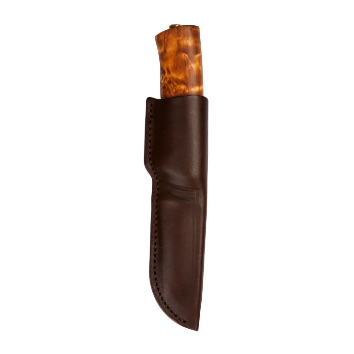 Helle Eggen H3LS Fixed Blade Knife – Curly Birch Handle & Scandi Grind