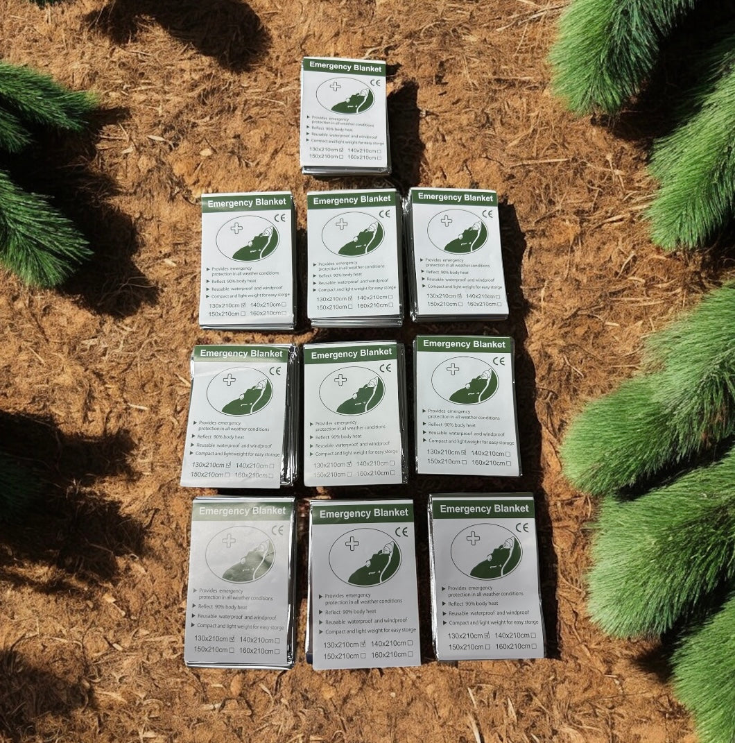 Emergency Mylar Blanket – Basecamp Supply (10-Pack)