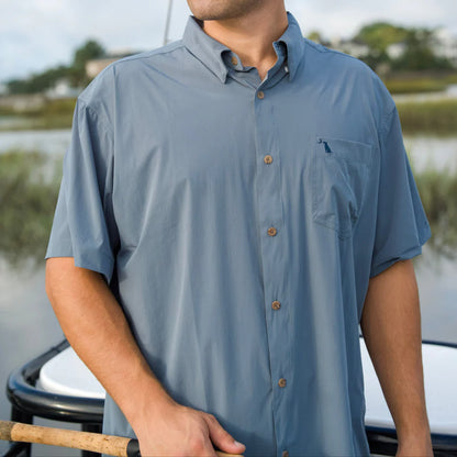 Local Boy Outfitters Low Country Button Down – Mint Fishing Shirt