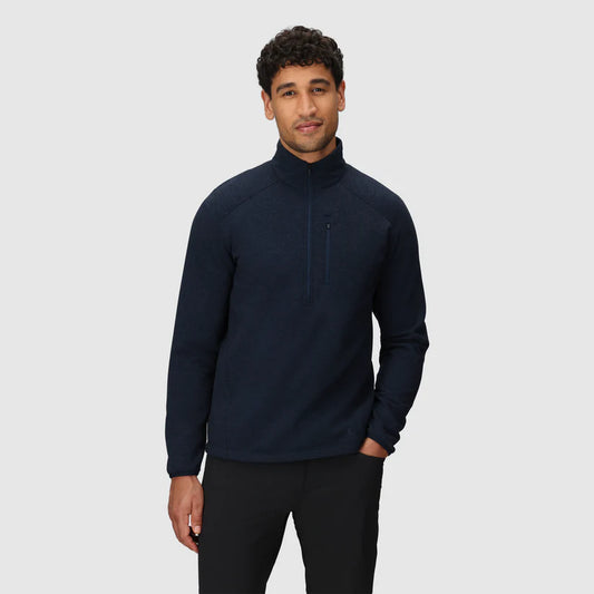Men’s Crescent Fleece Half Zip – Merino Wool & Recycled Polyester