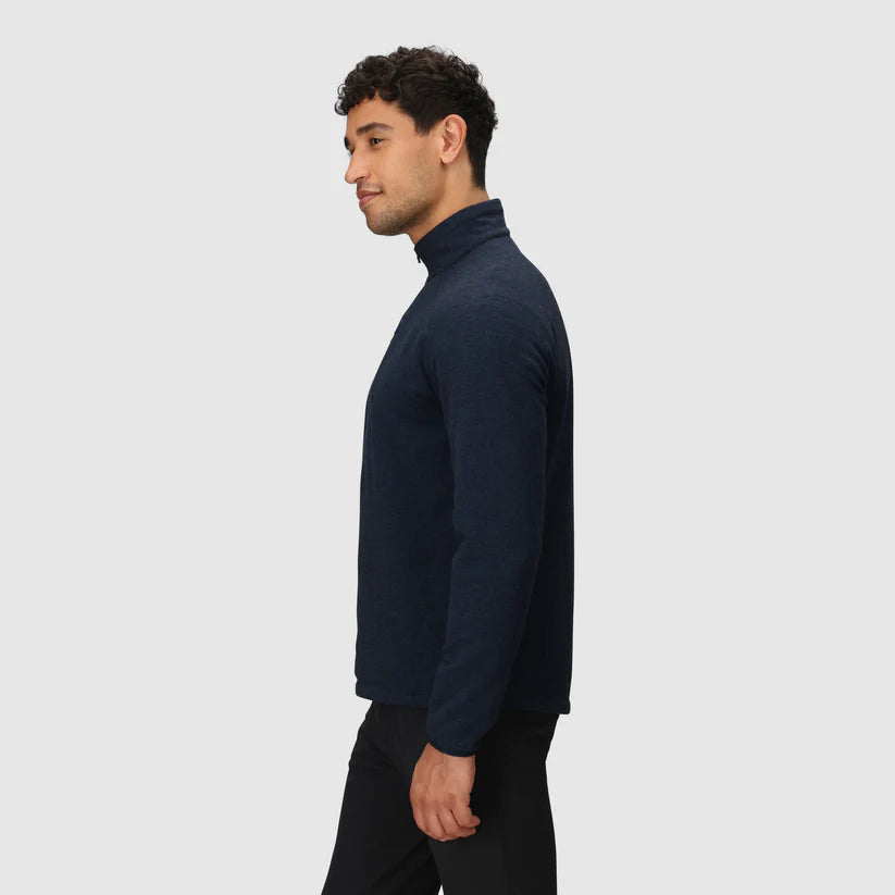 Men’s Crescent Fleece Half Zip – Merino Wool & Recycled Polyester