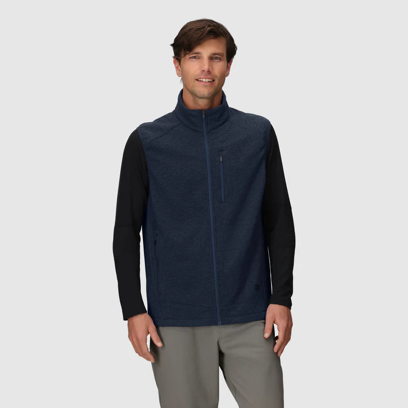 Men’s Crescent Fleece Vest – Merino Wool & Recycled Polyester