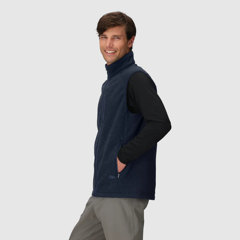 Men’s Crescent Fleece Vest – Merino Wool & Recycled Polyester