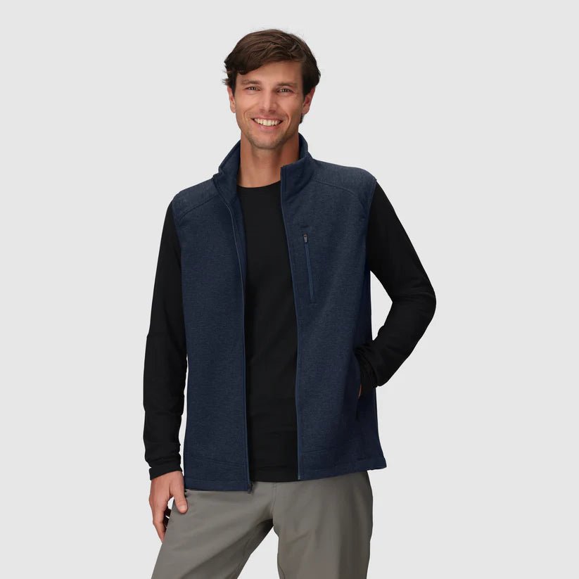 Men’s Crescent Fleece Vest – Merino Wool & Recycled Polyester