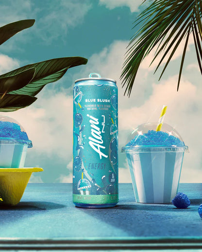 Alani Nu Energy Drink – Sugar-Free Energy (Lime Slush, Cherry Slush, and Blue Slush 12oz)