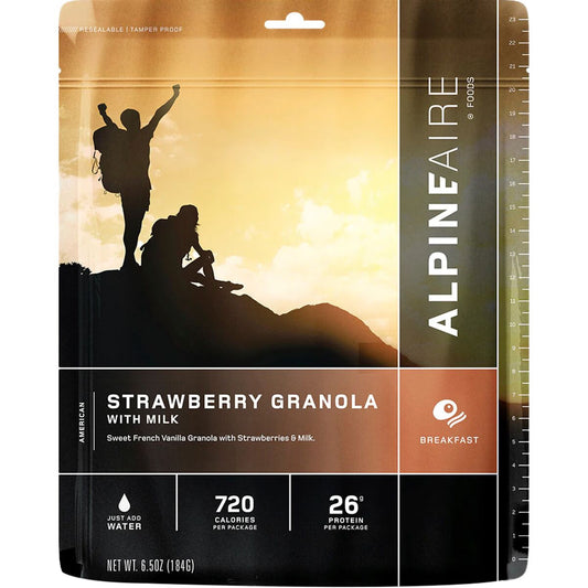 AlpineAire Strawberry Granola with Milk Freeze-Dried Breakfast