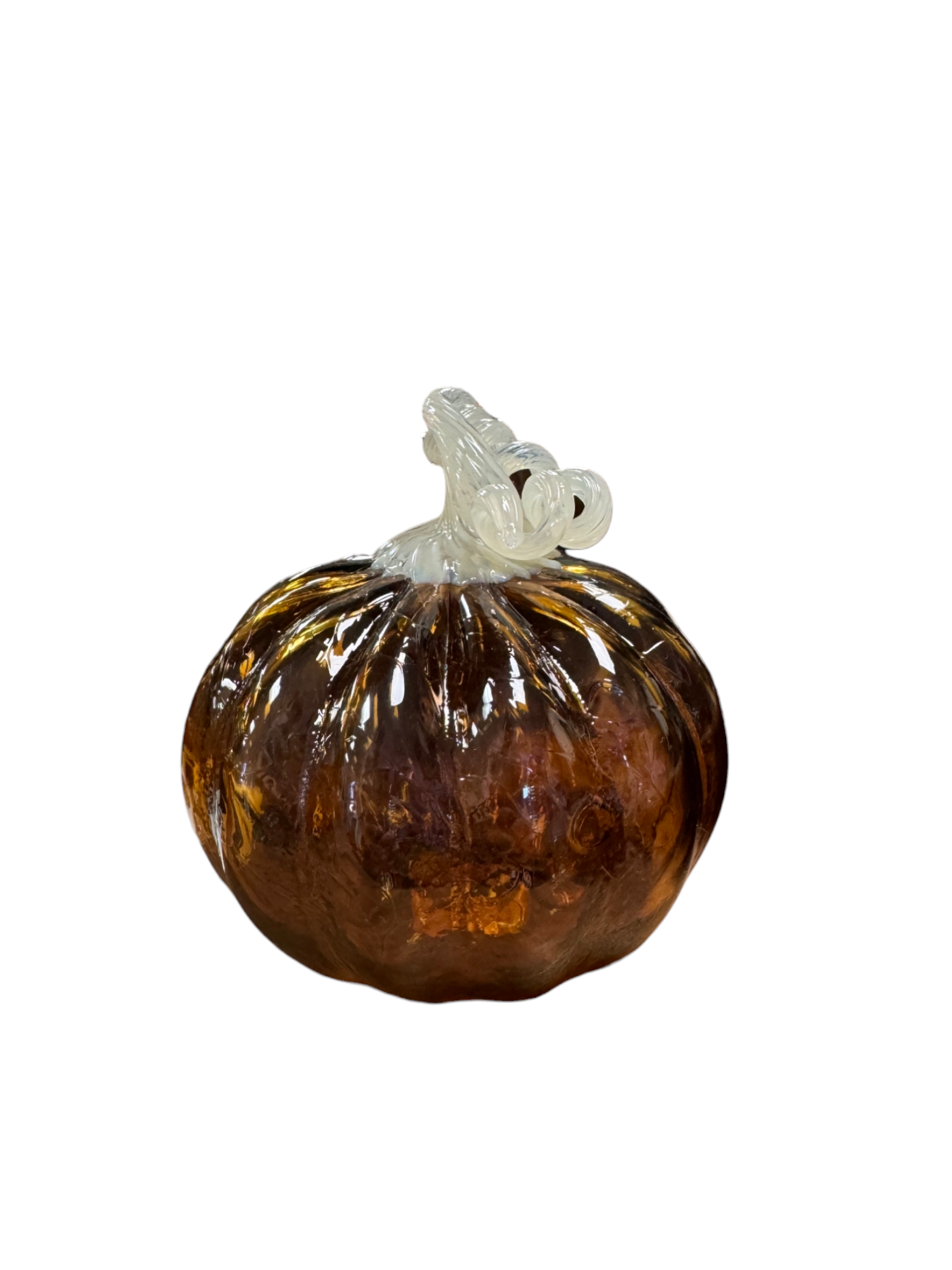 Muffinjaw Designs Small Brown Pumpkin with Cream Stem