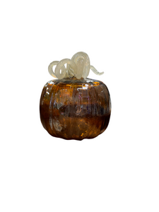 Muffinjaw Designs Large Brown Pumpkin with Cream Stem