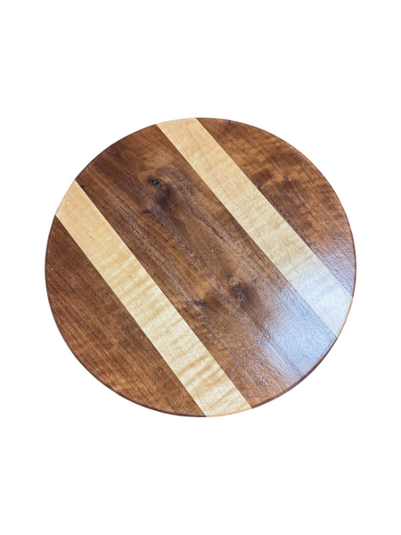 Mobile Bay Area Woodworking Maple and Walnut Lazy Susan