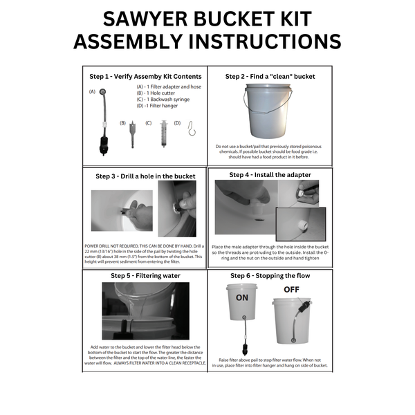 Sawyer Bucket Filter Adapter Kit