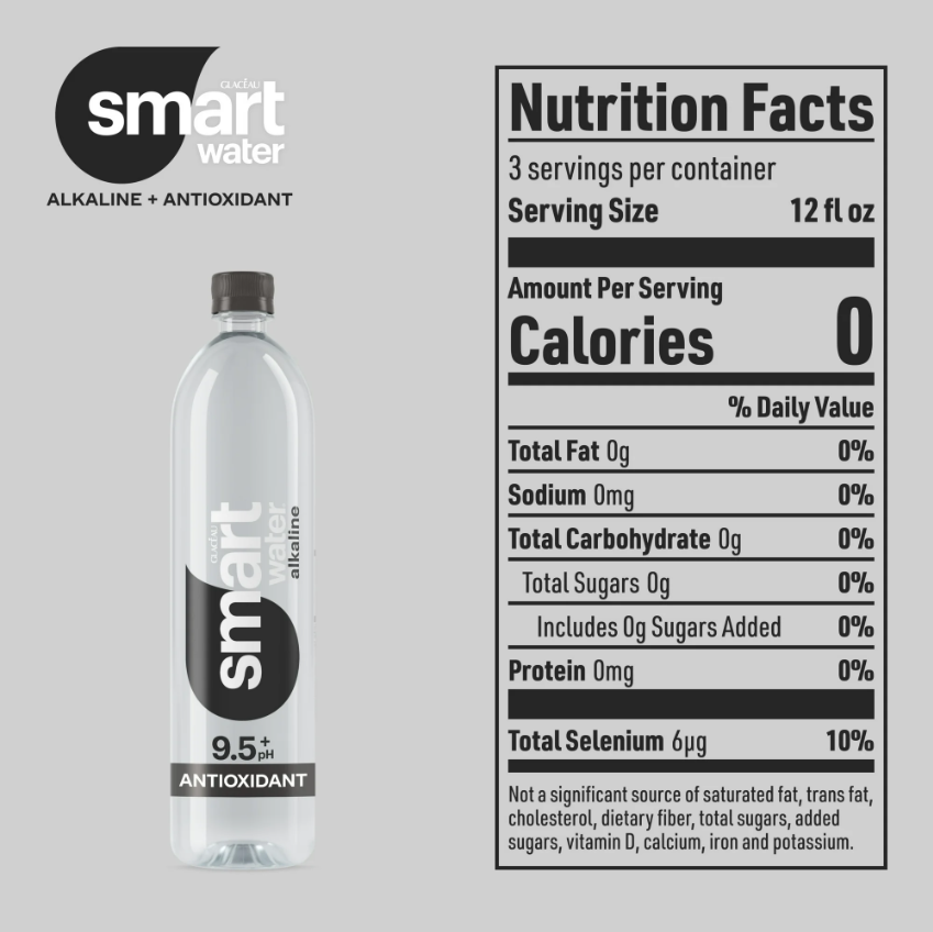smartwater Alkaline with Antioxidant Water – 33.8 fl oz Bottle