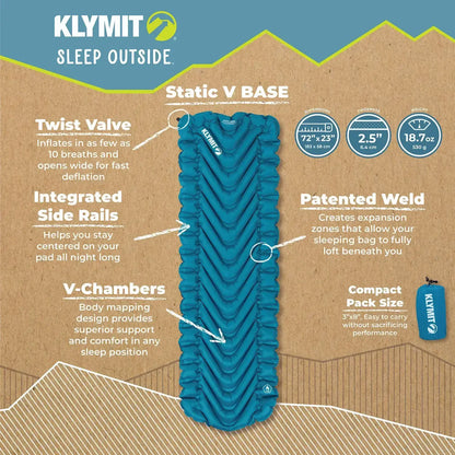 Klymit Static V Base Sleeping Pad – Ocean Depths