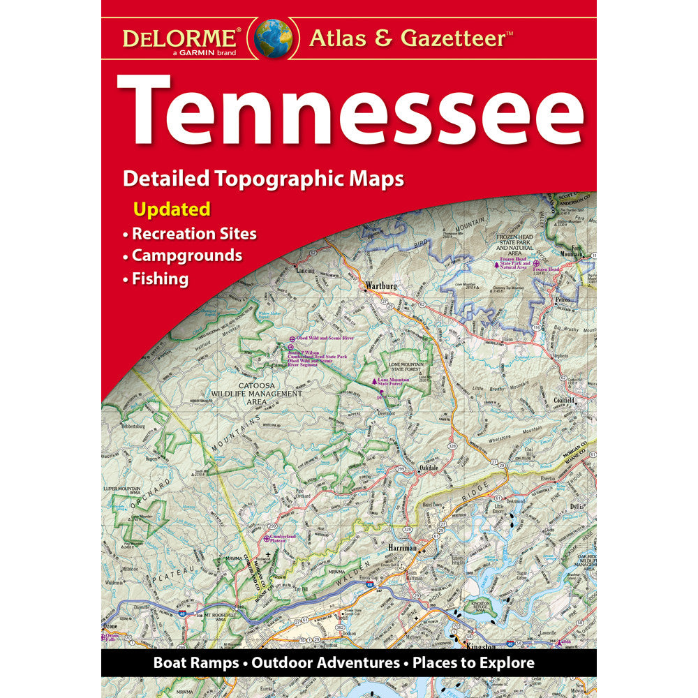 DeLorme® Atlas & Gazetteer Paper Maps Tennessee