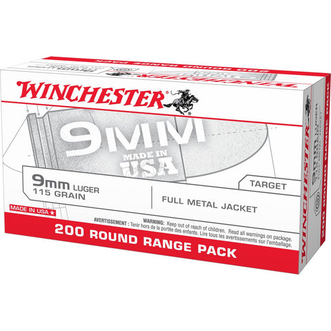 Winchester USA 9mm 115 Grain FMJ