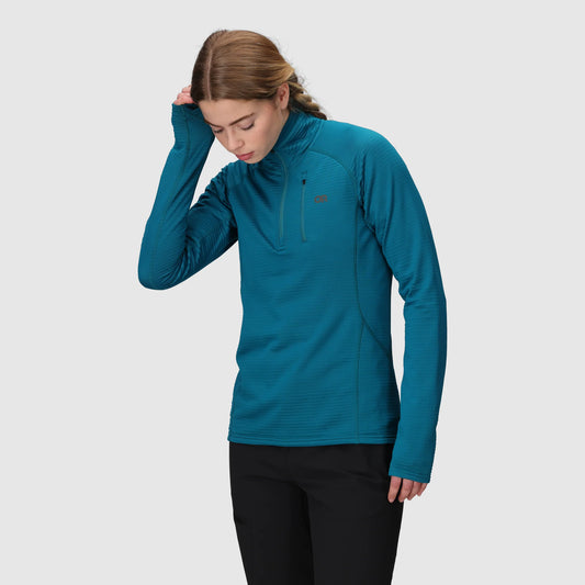 Women’s Vigor Grid Fleece Quarter Zip – Breathable Active Layer with ActiveTemp™