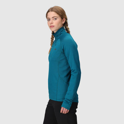 Women’s Vigor Grid Fleece Quarter Zip – Breathable Active Layer with ActiveTemp™