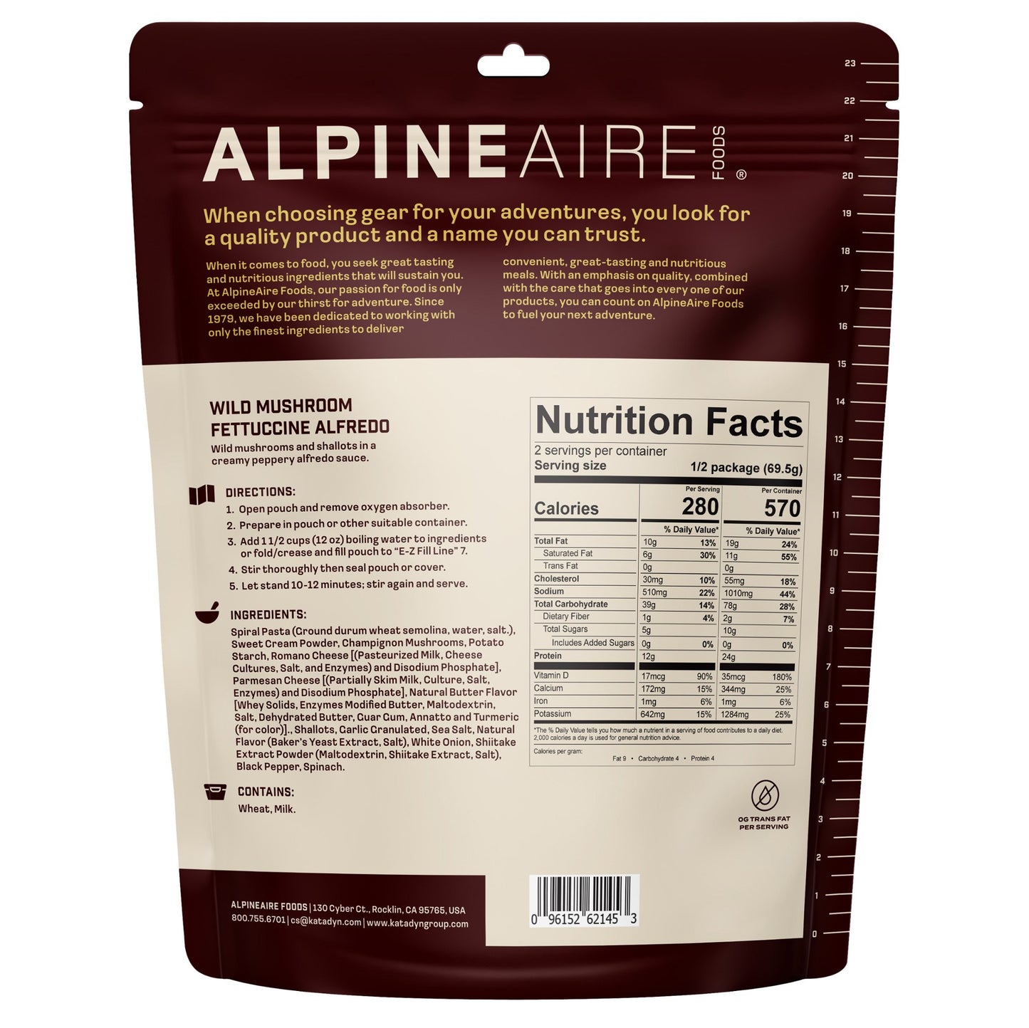 Alpine Aire Wild Mushroom Fettuccine Alfredo