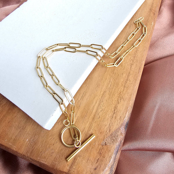 Luxury Gold Paper Clip Chain - 18" - Jewelry