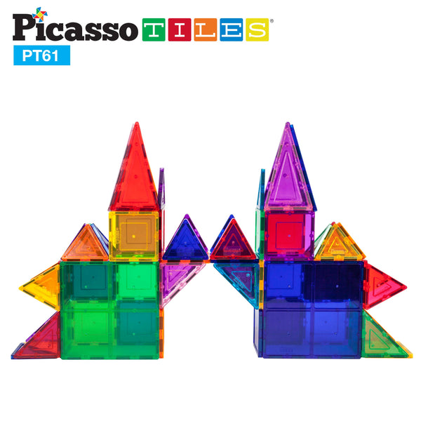 PicassoTiles - 61pc Magnetic Tileset