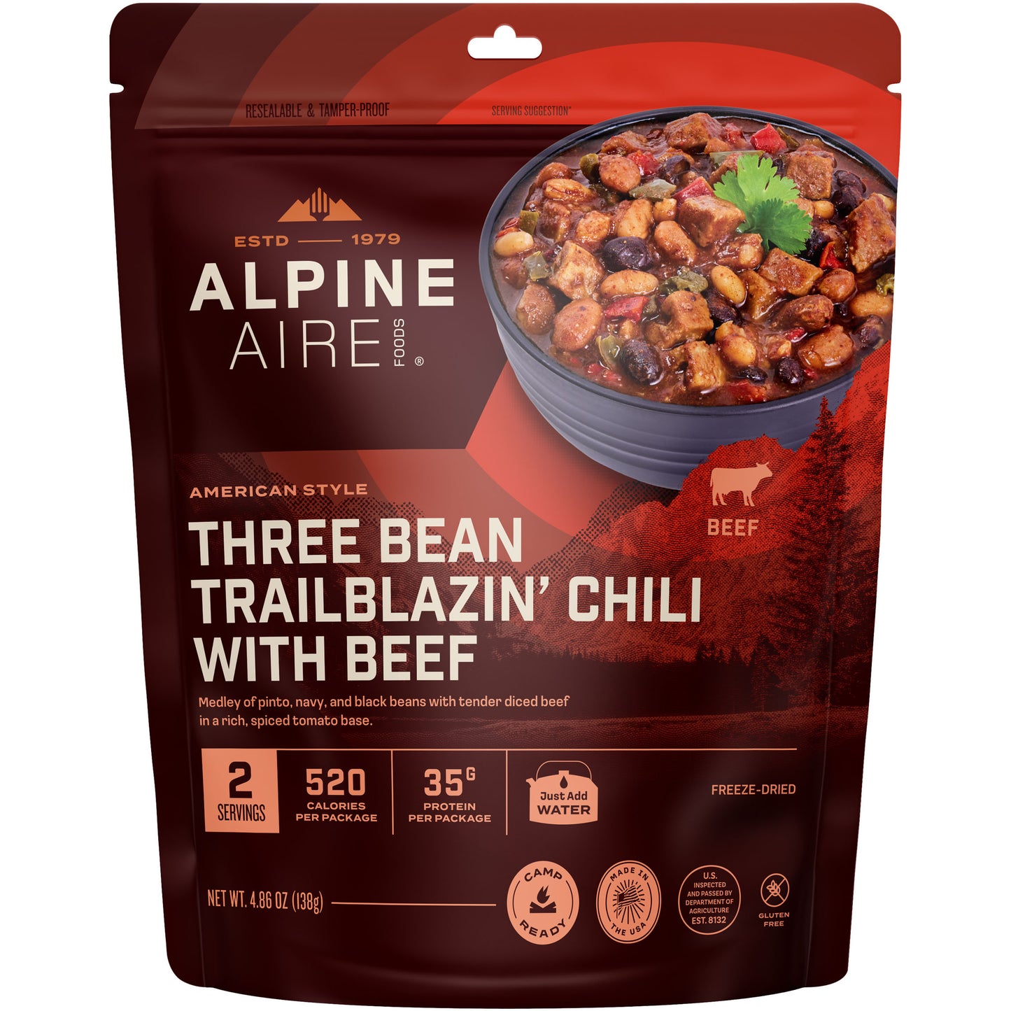 Alpine Aire Three Bean Trailblazin' Chili with Bean