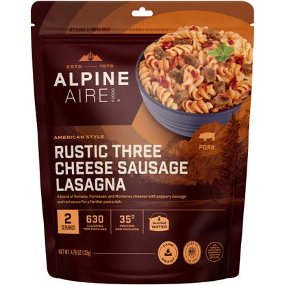 AlpineAire Rustic Three Cheese Sausage Lasagna Freeze-Dried Meal