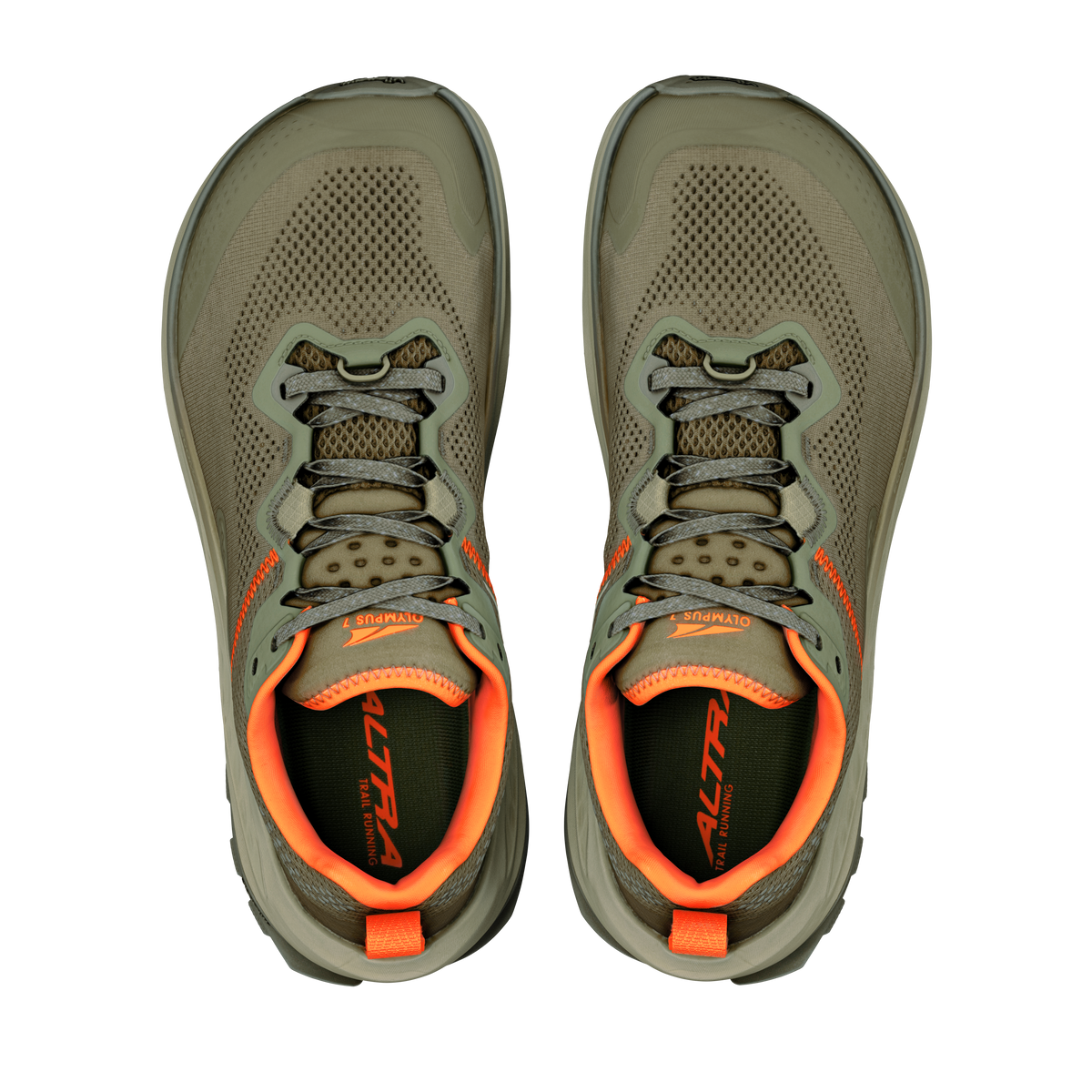 Men's Altra Olympus 7 Dark Olive/Black trail shoe, alternate view