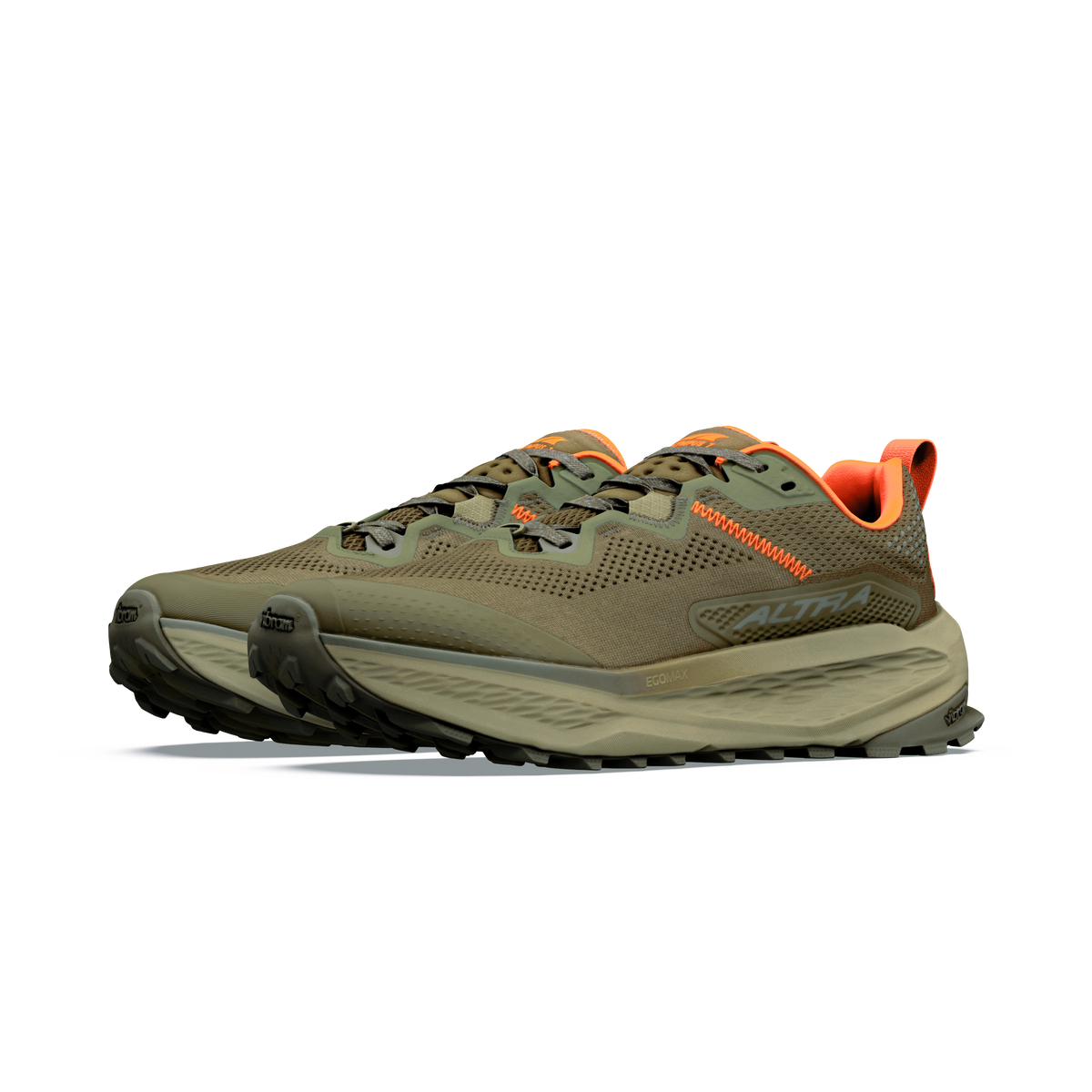 Men's Altra Olympus 7 Dark Olive/Black trail shoe, alternate view
