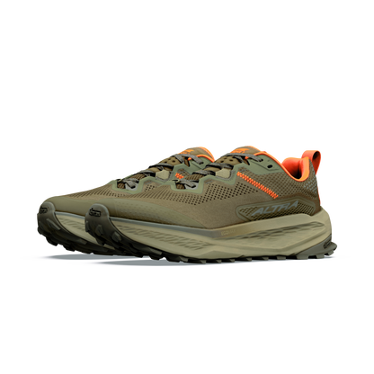 Men's Altra Olympus 7 Dark Olive/Black trail shoe, alternate view