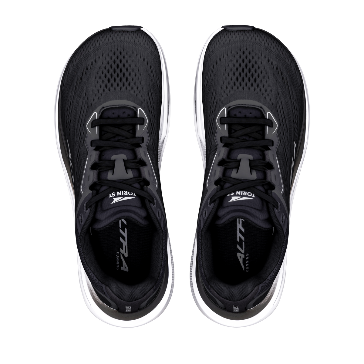 Altra Women's Torin ST in Black/White/White, Wide — top view