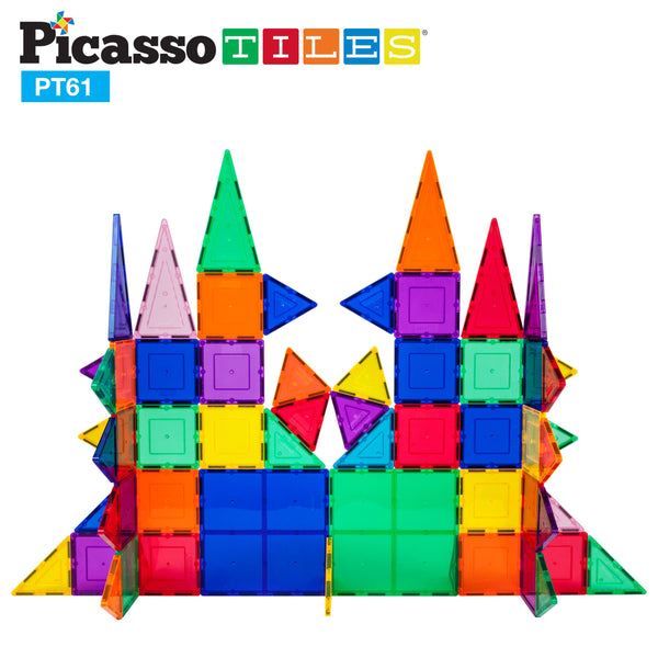 PicassoTiles - 61pc Magnetic Tileset