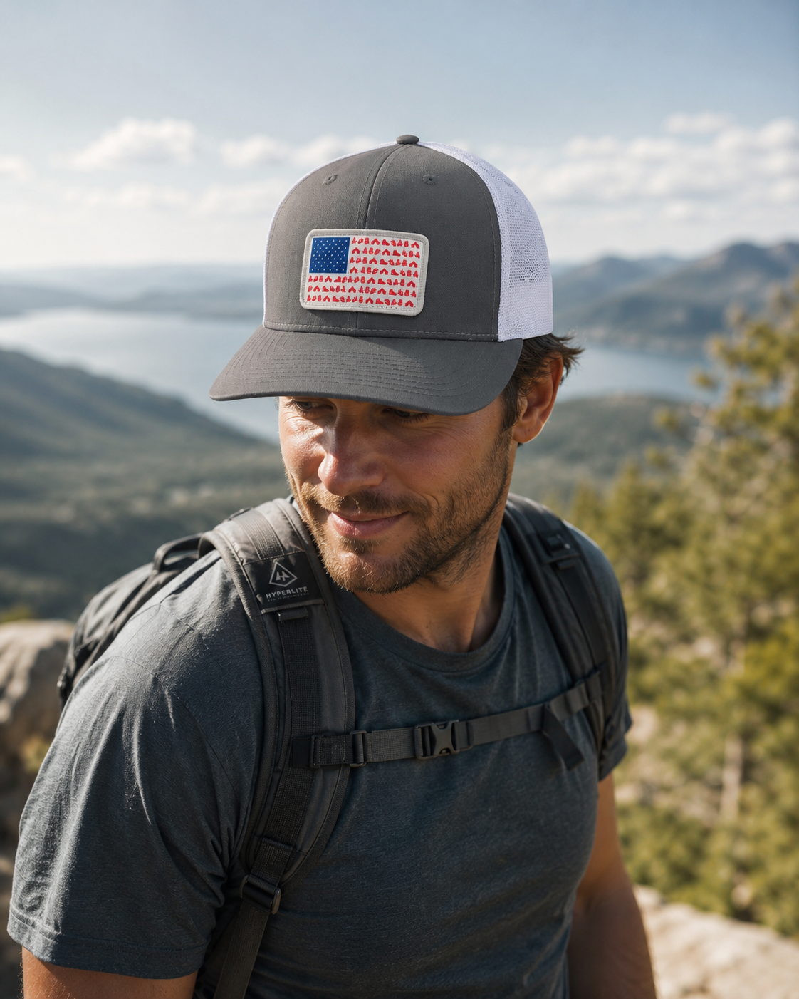 RBO American Flag Camp Trucker Hat