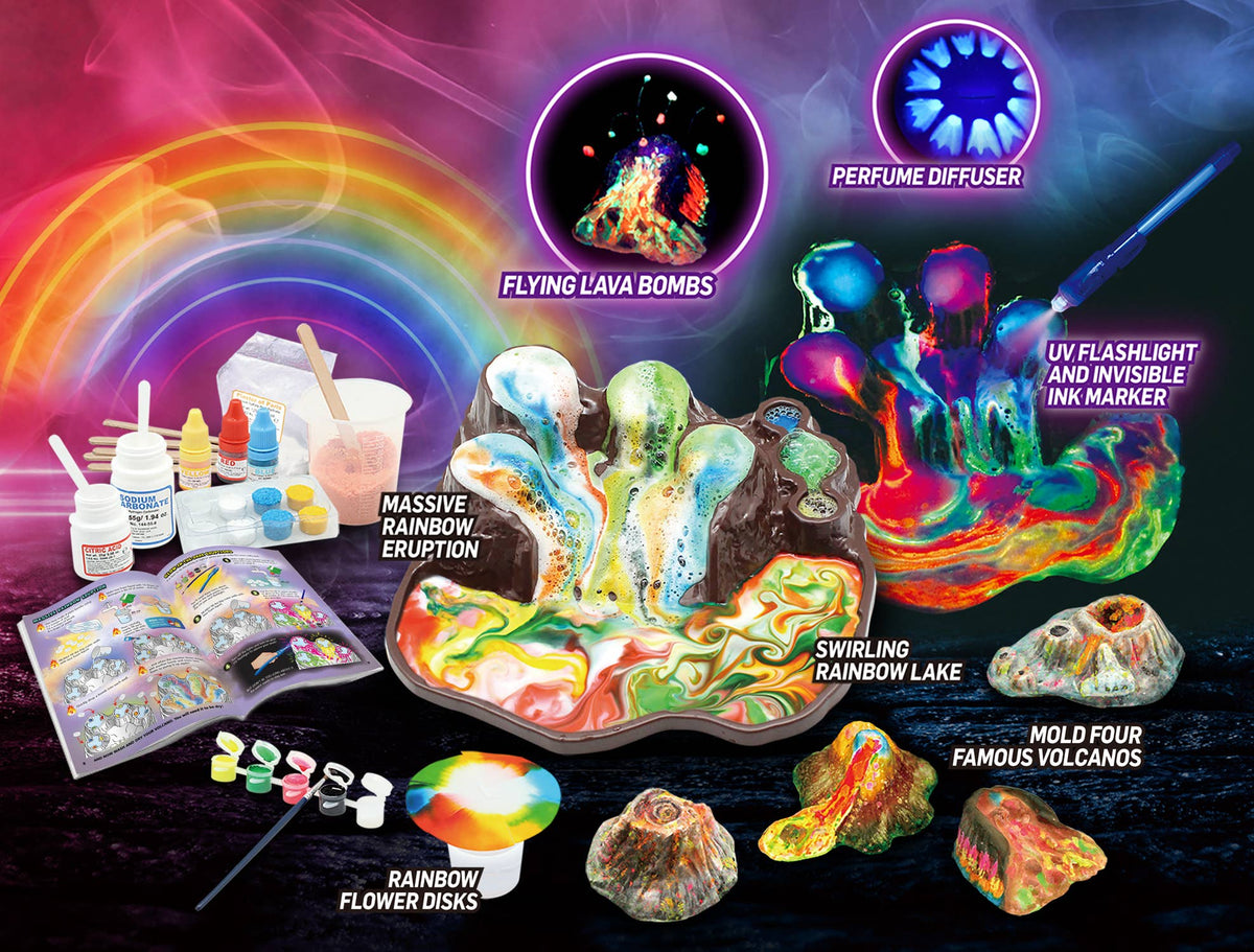 Volcano Lab Glass Wild Enviromental Science: Rainbow Volcano Lava Lab Kit – Red Beard's ...