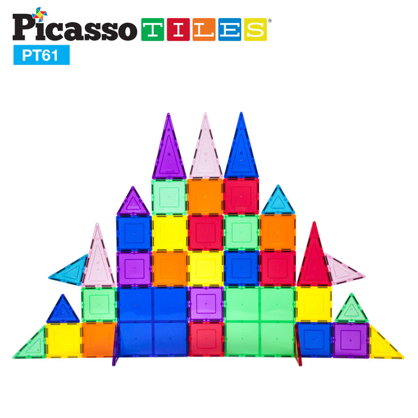 PicassoTiles - 61pc Magnetic Tileset