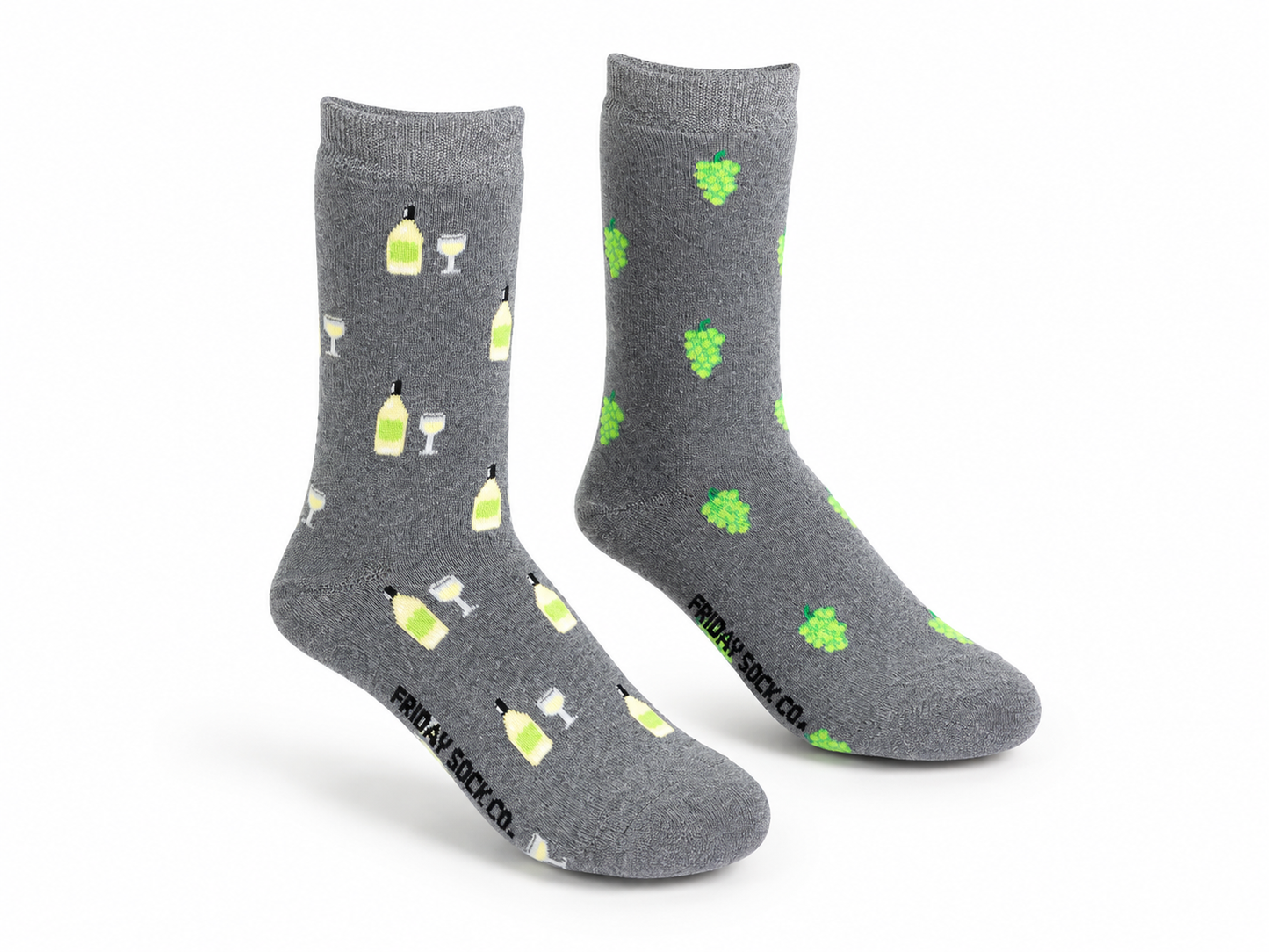 Friday Sock Co. - White Wine & Grapes CREW