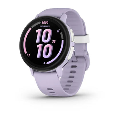 Garmin Bounce 2 kids smartwatch in Light Purple, front view