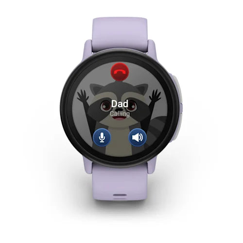Garmin Bounce 2 kids smartwatch in Light Purple, right angle