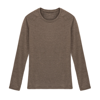 Grace Dog River Performance Tech Long Sleeve in Driftwood, front view