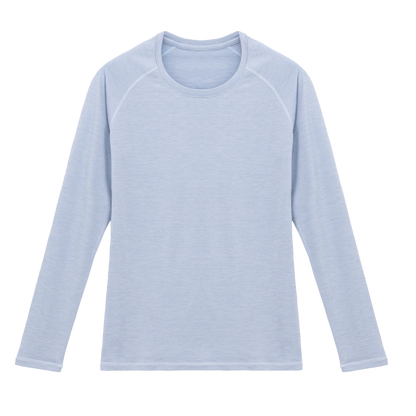 Grace Dog River Performance Tech Long Sleeve in Gulf Sky, front view