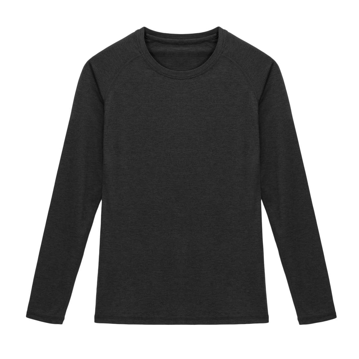 Grace Dog River Performance Tech Long Sleeve in Heather Black, front view