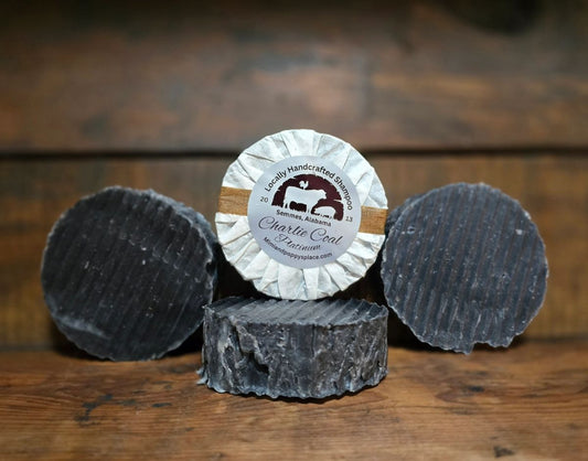 Mimi and Poppy's Place Charlie Coal Platinum shampoo bar, supplier photo 2