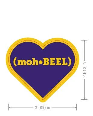 Mobtown Merch (moh-BEEL) Heart Sticker