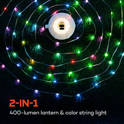 NEBO LUNA 400+ Rechargeable Lantern & Color String Light