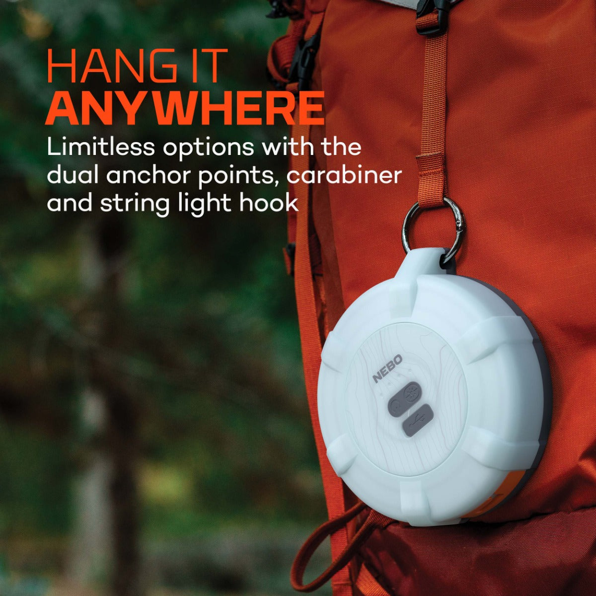 NEBO LUNA 400+ Rechargeable Lantern & Color String Light