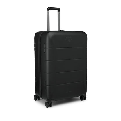Osprey Ozone Hardside 30" / 100L Checked Luggage in Black, angled view