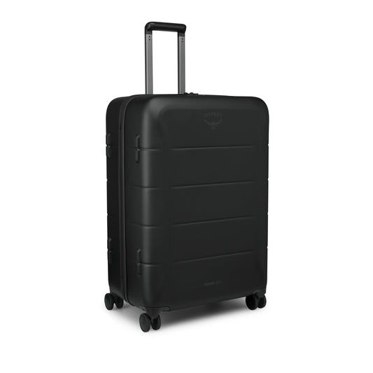 Osprey Ozone Hardside 30" / 100L Checked Luggage in Black, angled view