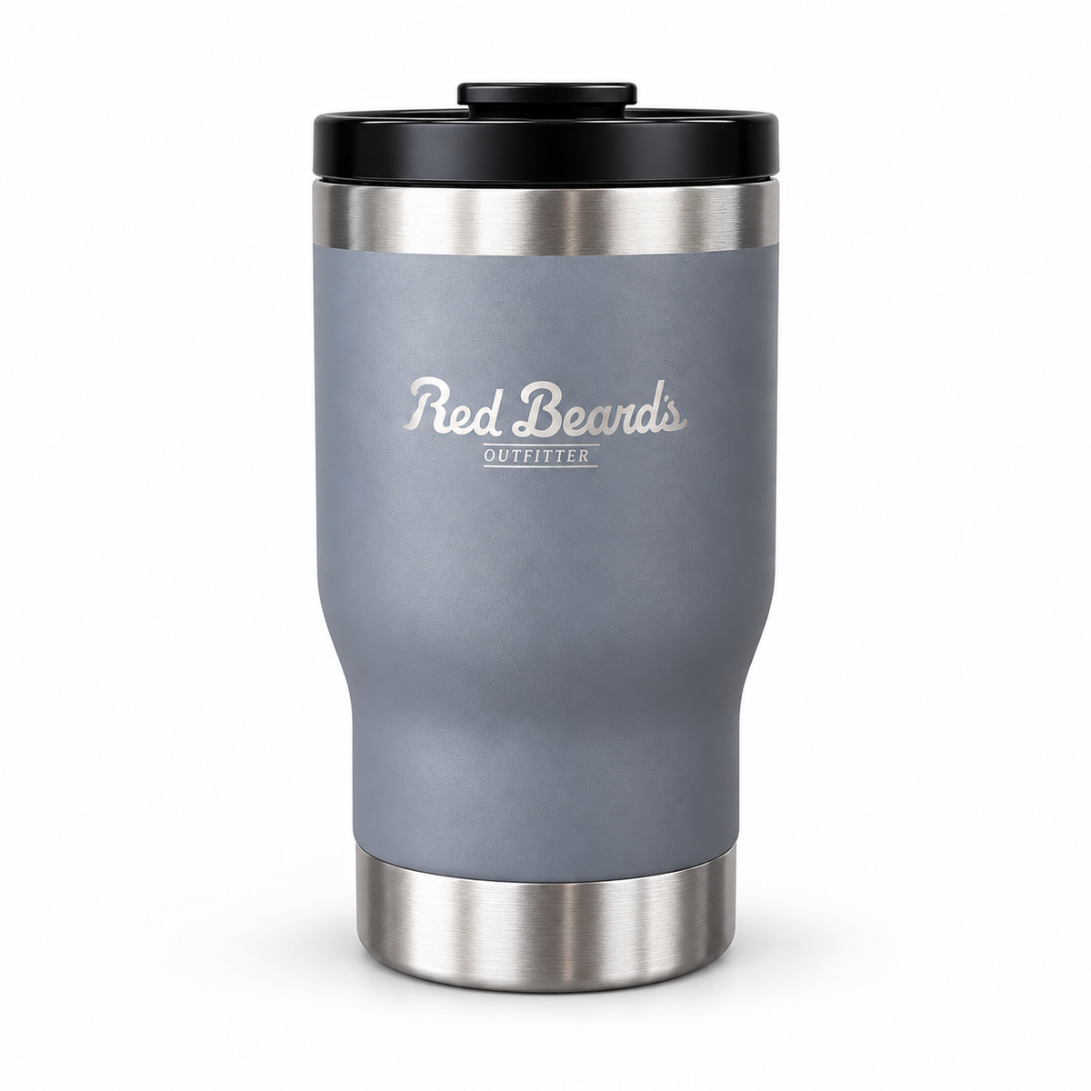 Gray Dockside 4-in-1 Drink Hugger with silver Red Beard's Outfitter engraving