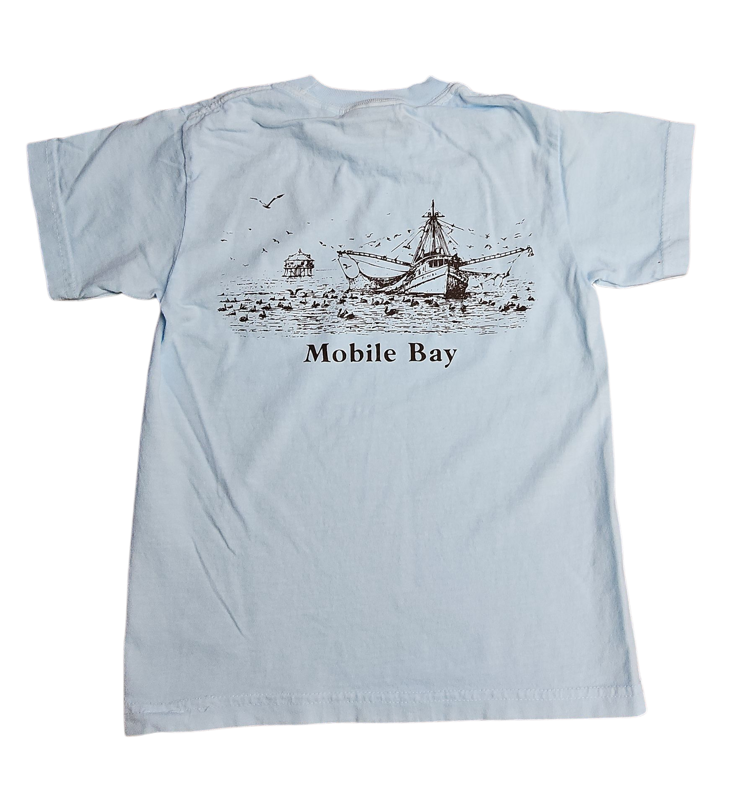 Youth Mobile Bay Shrimp Boat T-Shirt – Coastal Alabama Kids Tee